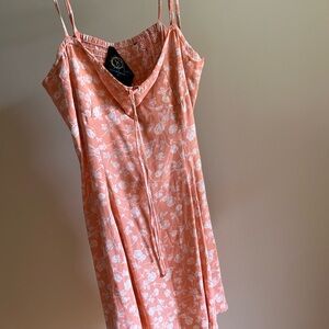 Blue Life Pink and White Sleeveless Sundress